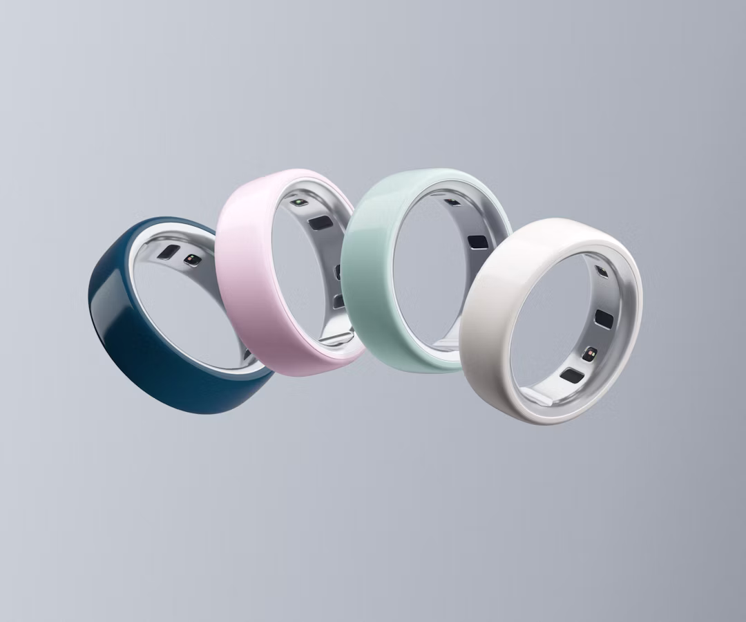 All Oura Ring 4 Ceramic finishes on display